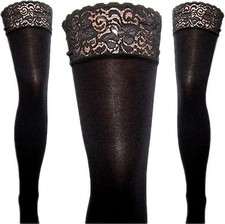 Warme halterlose Strümpfe 100