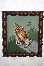 Albrecht Dürer " die Betenden Hände " Gobelin- Stickbild im Holzrahmen