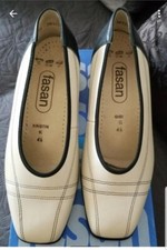 Fasan Damen Halbschuhe Schuhe Leder Gr. 37,5  Schwarz/ Beige Neu