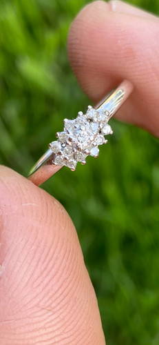 Cluster ring weißgold - cluster-ring,