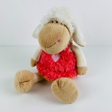 Nici Jolly Mäh Schaf Francis Plüsch Stofftier 25cm Mädchen Weiß Rosa Kleid Herz