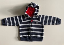 PETIT BATEAU JACKE STRICKJACKE MIT KAPUTZE ♥ BABIES BABY ♥ GR.18 MONATE ♥ BLAU