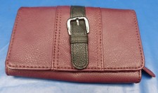 9976. Schöne Geldbörse  -  Portemonnaie  -  bordeaux  -  viele Fächer