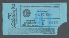1990/91 --- Fortuna Düsseldorf - 1. FC Köln --- Bundesliga - Ticket