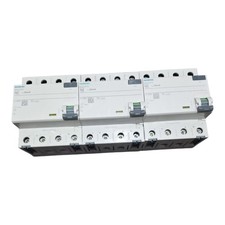 3x Siemens 40A 400V 4-polig Schalter Fehlerstromschutzschalter 30mA