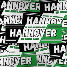 100x Hannover Aufkleber/