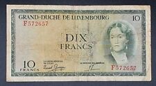 10 Francs Luxemburg / Luxembourg 23.02.1953  ( Dachbodenfund )