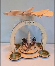 Schneemann Pyramide Holz Tisch Teelicht Weihnachts Schneemänner Erzgebirge