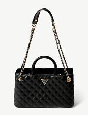 GUESS Handtasche mit Steppnähten Modell 'GIULLY GFRIEND' in schwarz Neu