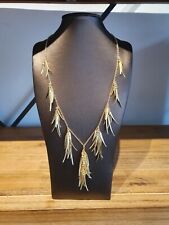 Collier Halskette 45+5 cm Messing Gelb Vergoldet Statement Designerschmuck 