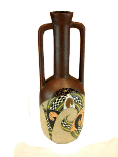 Moderne vase keramik braun - moderne,
