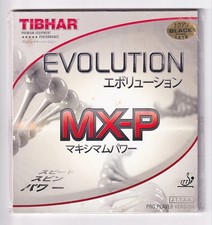 Alter Tischtennisbelag TIBHAR Evolution MX-P in 2,0mm schwarz