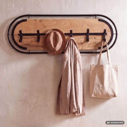 Wandgarderobe massivholz 120cm - wandgarderobe,