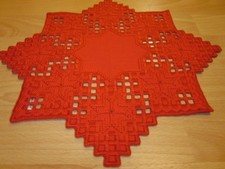 Hardanger 3x Sterne 30cm- Handarbeit