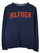 Tommy Hilfiger T-Shirt Herren Klein Pullover Rundhals Dunkelblau Logo