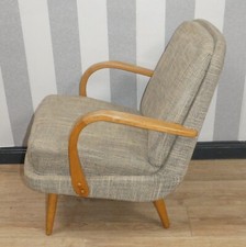 1 von 2 50er Jahre Cocktailsessel Design Sessel grau meliert Clubsessel retro