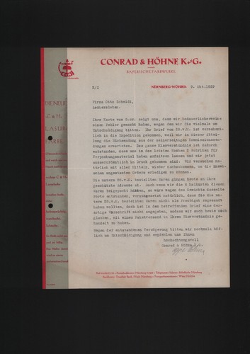 Nürnberg brief 1929 conrad - 1929,,