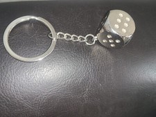 Massiv schwer WÜRFEL Schlüsselanhänger Sechsflächner Knobel Gesellschaftsspiel