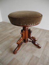 Antik Klavierhocker Mahagoni  Hocker  Vintage Louis Philippe Gründerzeit Nr. 589