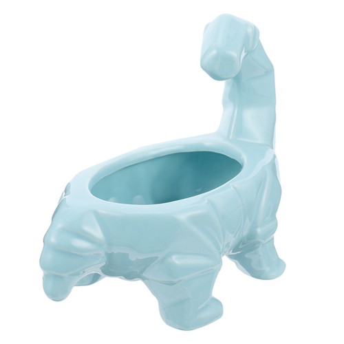Blue ceramic cartoon dinosaur - ceramic,