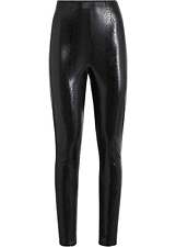 Hose mit Schlangenoptik Muster Gr. 36/38 Schwarz Damenhose Sexy Leggings Neu