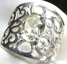 Prasiolith ring 925 - prasiolith,