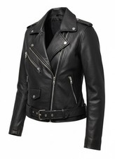 Klassische Damen Lederjacke