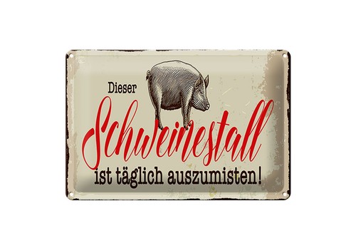 Blechschild 20x30cm gewölbt