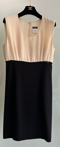 Chanel kleid schwarz - chanel, creme