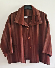 Designer LA. Verite Lagenlook Jacke Braun - mit kleinen Fransen Design XL - XXL