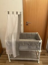 roba Stubenbett Sterne Punkte 4in1 Stubenwagen Beistellbett Holz Weiß SEHR GUT