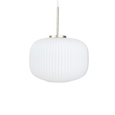 Nordlux Pendelleuchte Milford Opalglas Leuchte Lampe opalweiß / messing Ø 30 cm