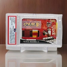 Patrick Mahomes 2019 Panini Absolute Tools Of The Trade Auto /25 PSA Auth/9
