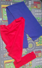 Fleecestoff ,  3 Teile ,  rot