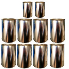 10 leere Wasserlackdosen mit