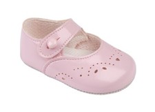 Baby Mädchen ROSA Patent Mary Janes Kinderwagen Schuhe getauft Größe 0-1-2/0-3-6-12m