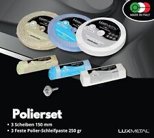 Polierset Polierscheibe Polierpaste Ø 150mm Felgen Hochglanzpolieren Paste