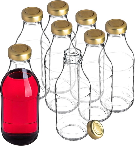 8er set glasflaschen - set,