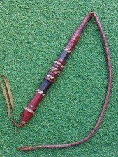 Antike Vintage afrikanische geflochtene Leder Peitsche Auspeitscher, 3 Fuß, inkl. Griff