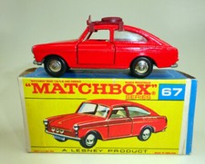 Matchbox RW 67B VW 1600TL rot mit Dachgepäck aus Giftset in "F" Box