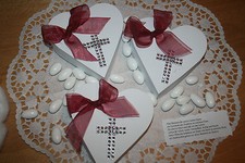 Gastgeschenk Mandeln & Spruch im Herz ,Hochzeit ,Taufe ,Kommunion, Konfirmation