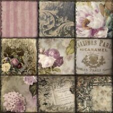 3 lose Servietten ~ Vintage Collage Paris Rosen Nostalgie 