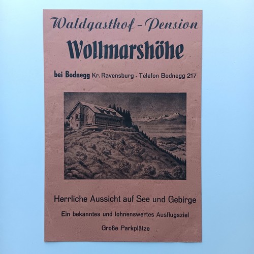 1958 wollmarshöhe waldgasthof - wollmarshöhe,