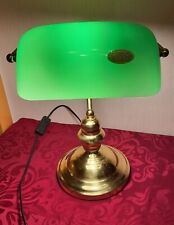 Bänkerlampe Glasschirm Grün Höhe ca. 38cm, Breite ca. 25cm, Ø Fuß ca. 18 cm