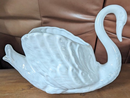 Keramik schwan vintage vase - xl, vintage-vase