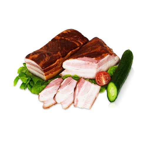 Heißgeräucherter bauchspeck - heißgeräucherter,