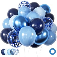 Luftballons blau set 12 - -,