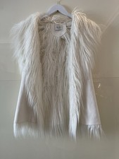 Stylische Weste Weiß Fell