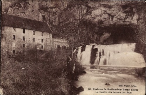 Cpa salins les - jura,, le
