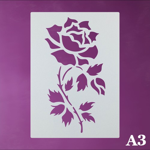 Schablone rose blume - schablone,